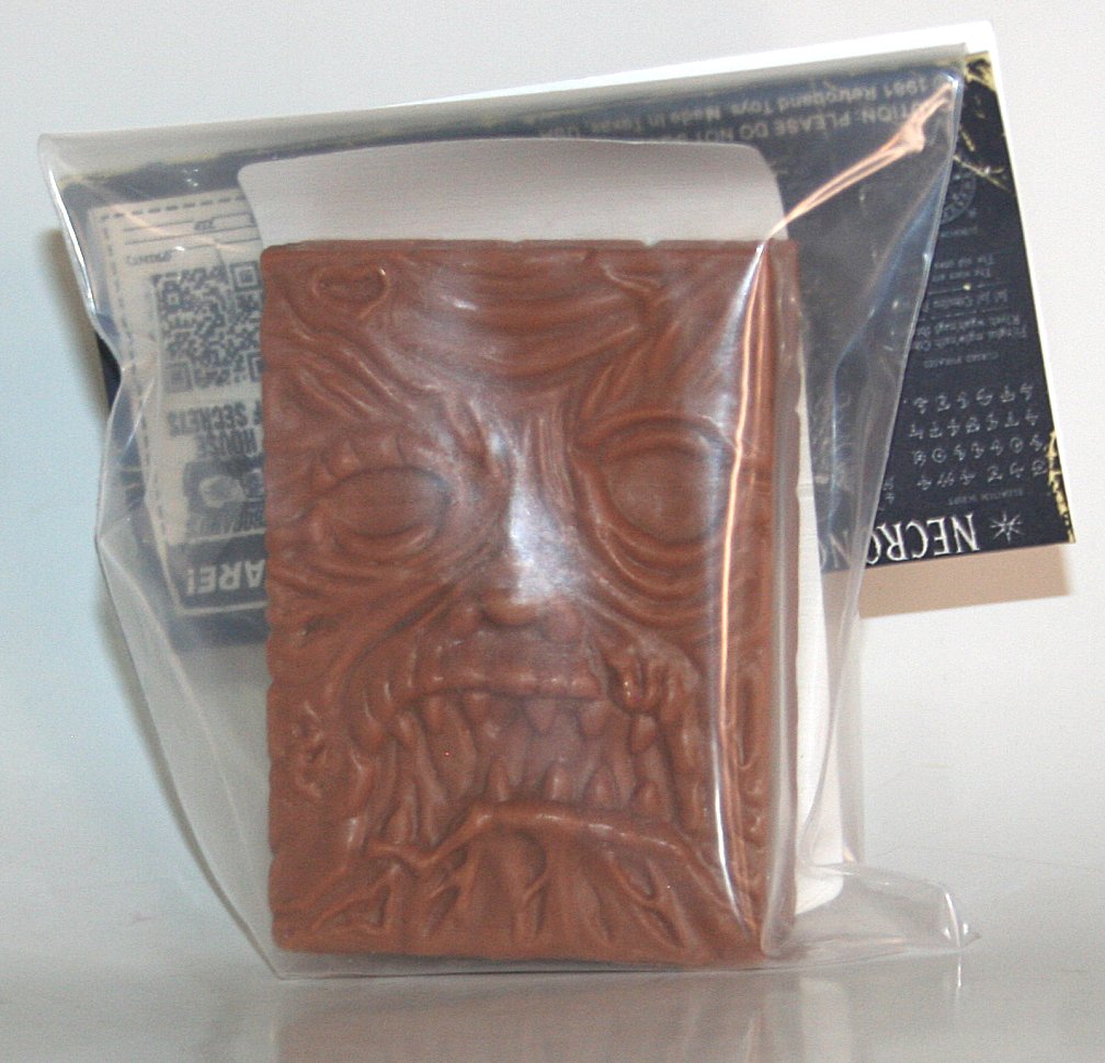Retroband unpainted brown Necronomicon resin sofubi