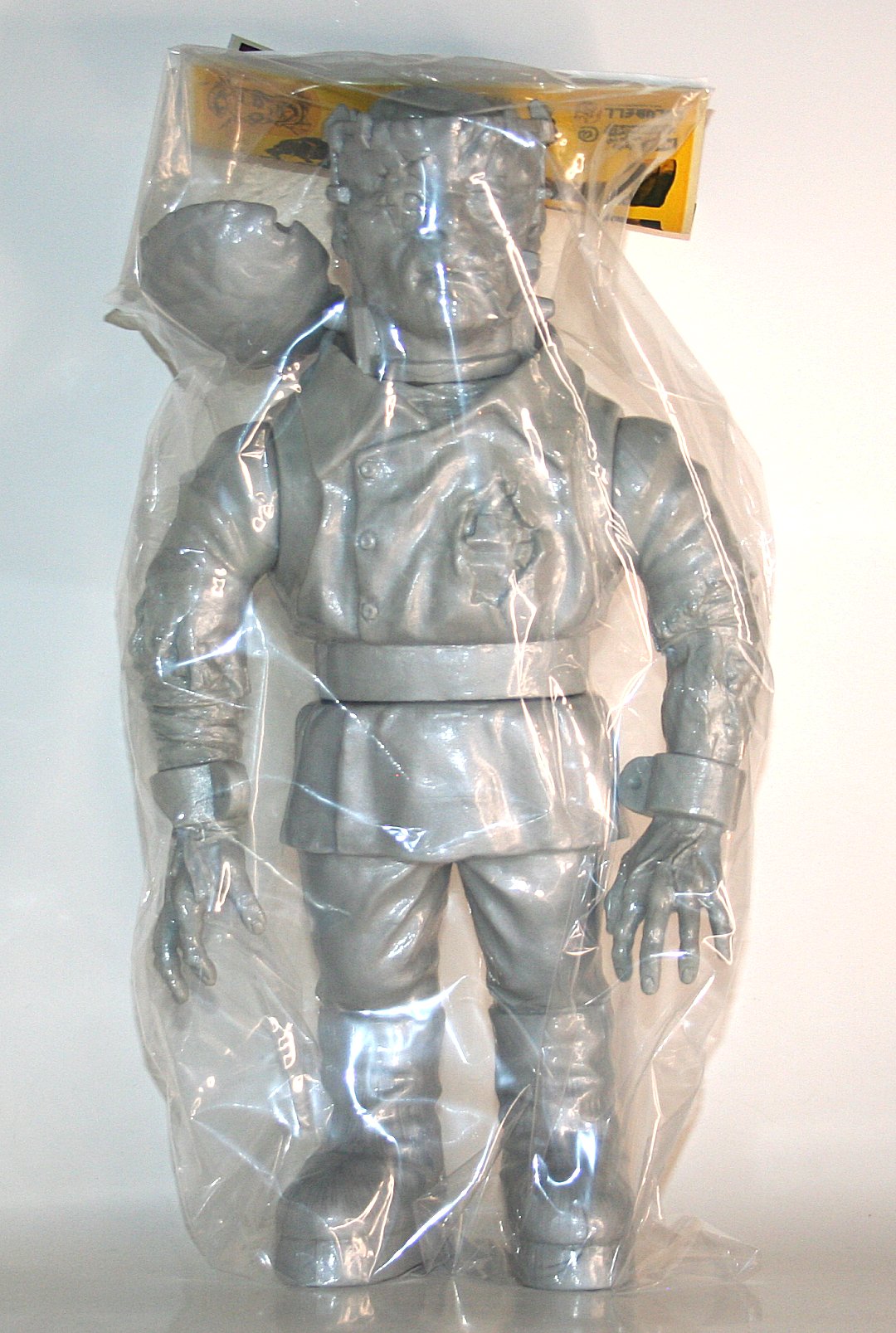 Grody Shogun x Jetturre Silver Shimmer Francois Le Grand sofubi in silver lame vinyl