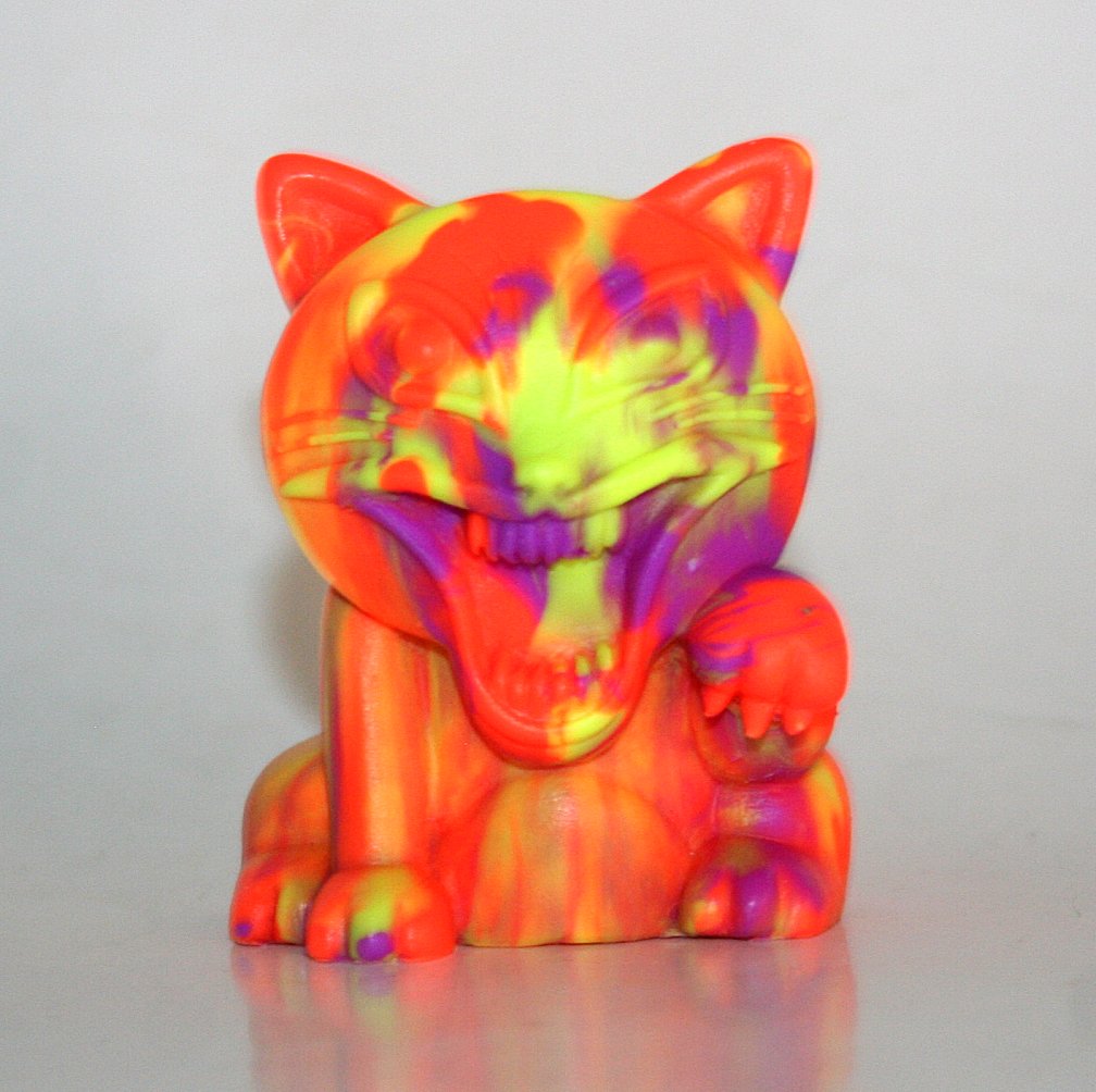 Bad Omen Toys Keshi Orange Marbled MABA Hausu Cat
