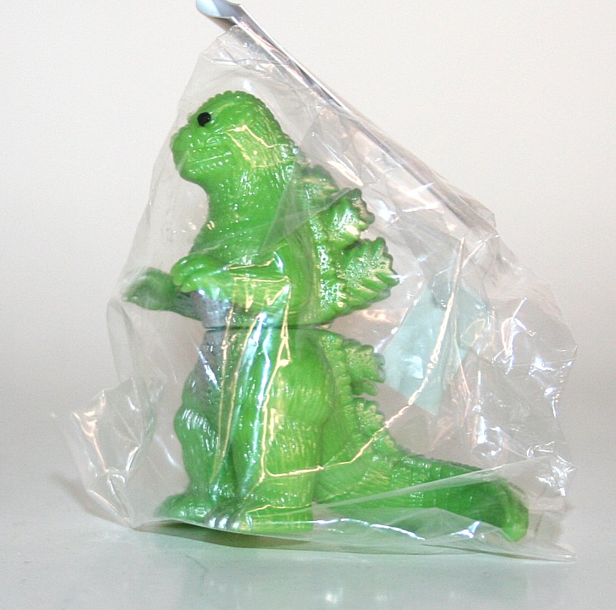 Marusan Kaiju Encyclopedia Silver on Green GID 1989 Godzilla