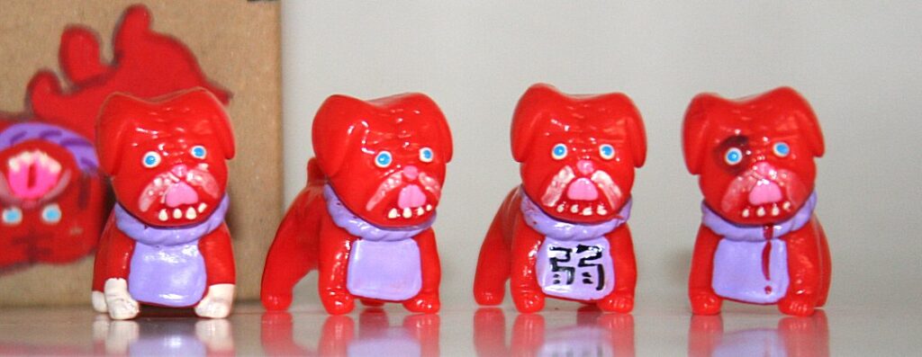 Dehara Vermilion Red Mini Tosa Inuta Set