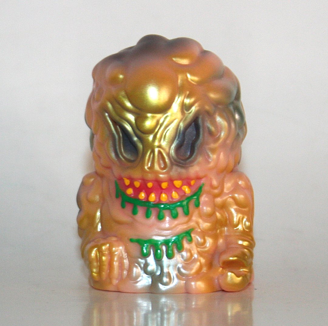 Michael Skattum custom fleshy Mini Draculobster sofubi, one of one painted vinyl
