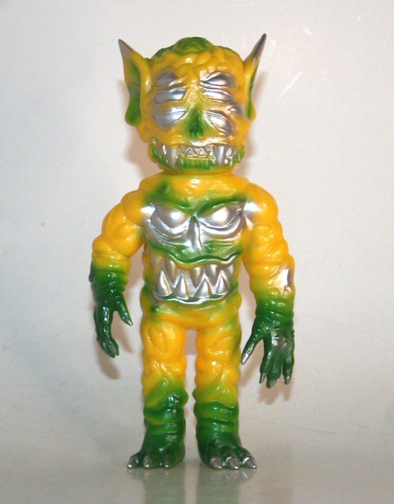Monster Worship x Michael Skattum Painted Yellow Slime Bat