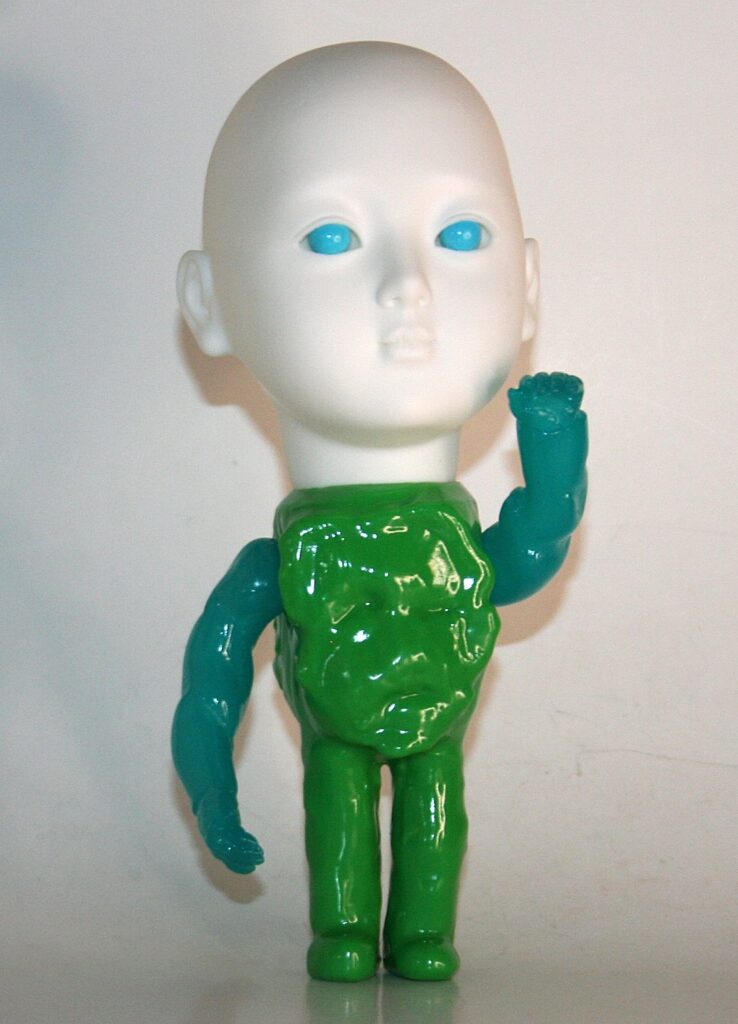 Grody Shogun Green x White Big Headed Monster Baby