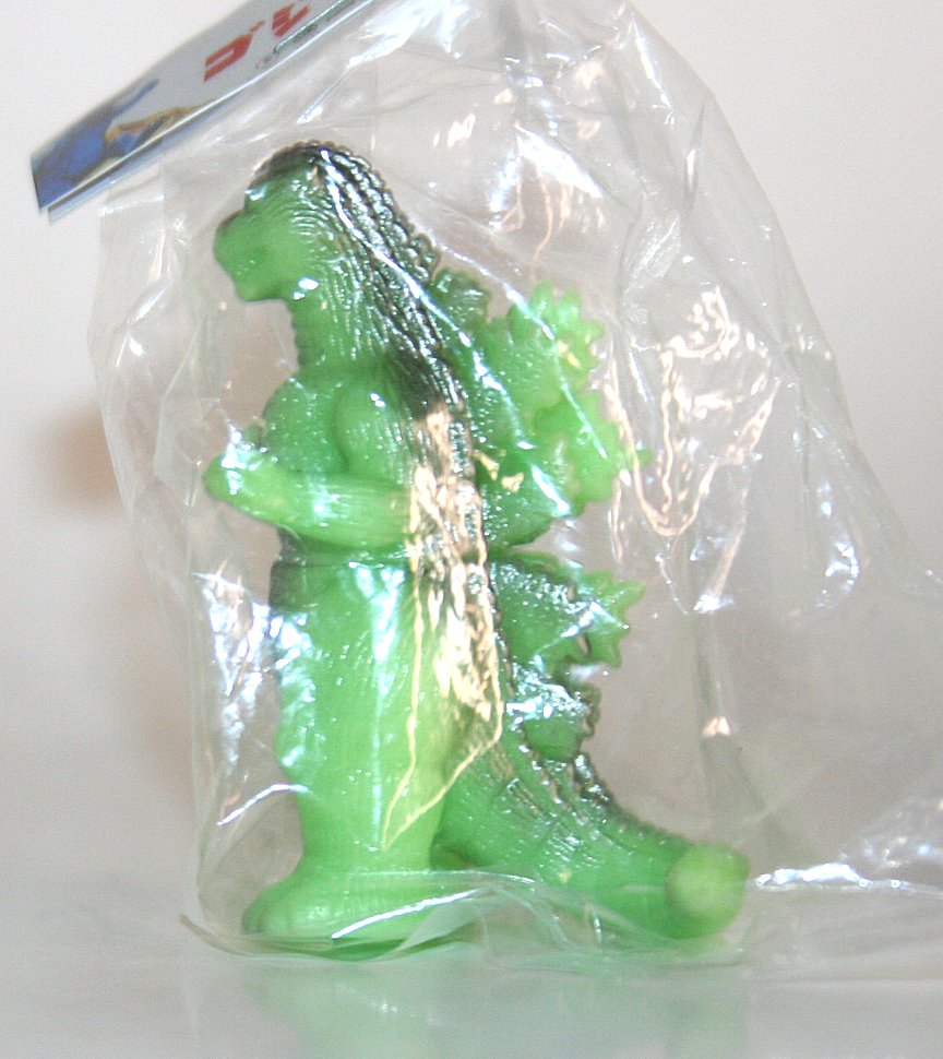 Marusan Gacha Silver on Green Glow 1989 Godzilla